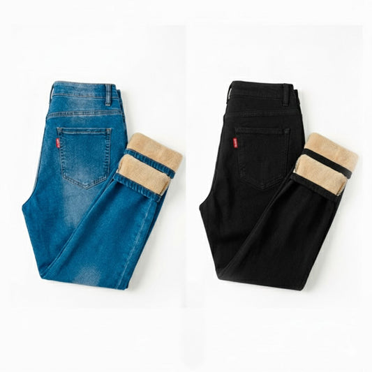 Lipojeans Thermo CozyFleece Set [Blue & Black Bundle]